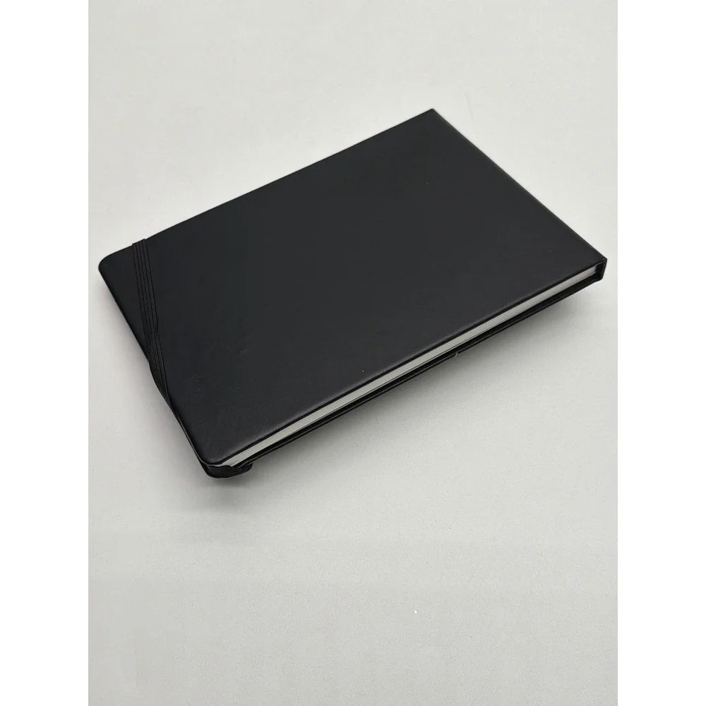 Black Hardcover Watercolor Sketchbook with Refillable Water Brush Pen Set